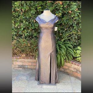 Night way metallic off the shoulder dress size 14